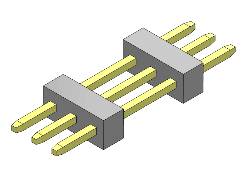 pitch 1.00mm pin header single row dip type connector