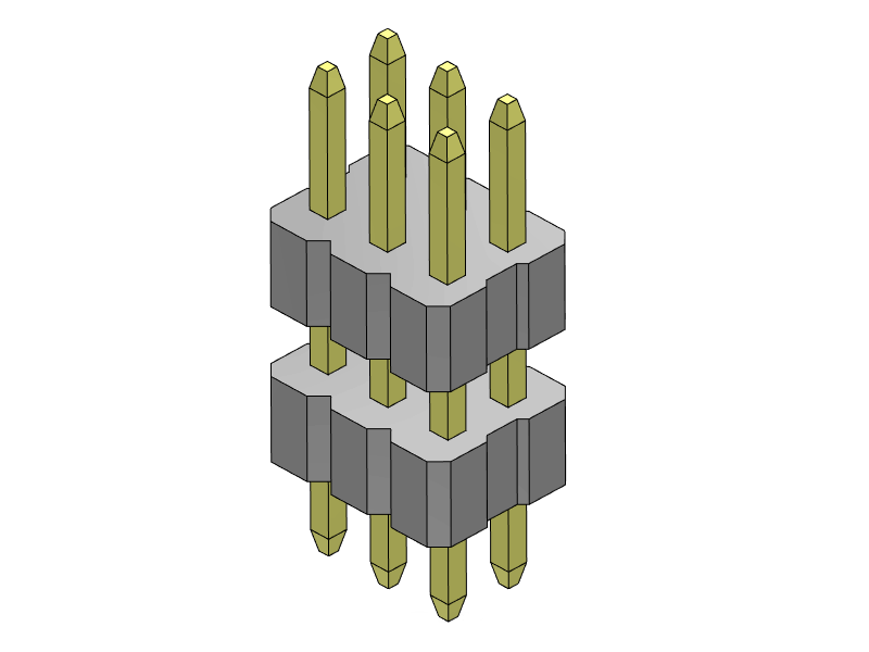 pitch 1.00mm pin header dual row dip type connector