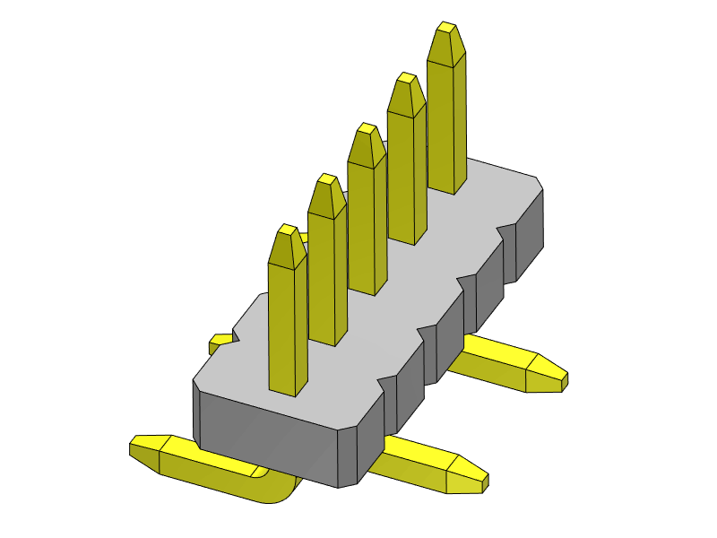 pitch 1.27mm pin header single row smt type connector