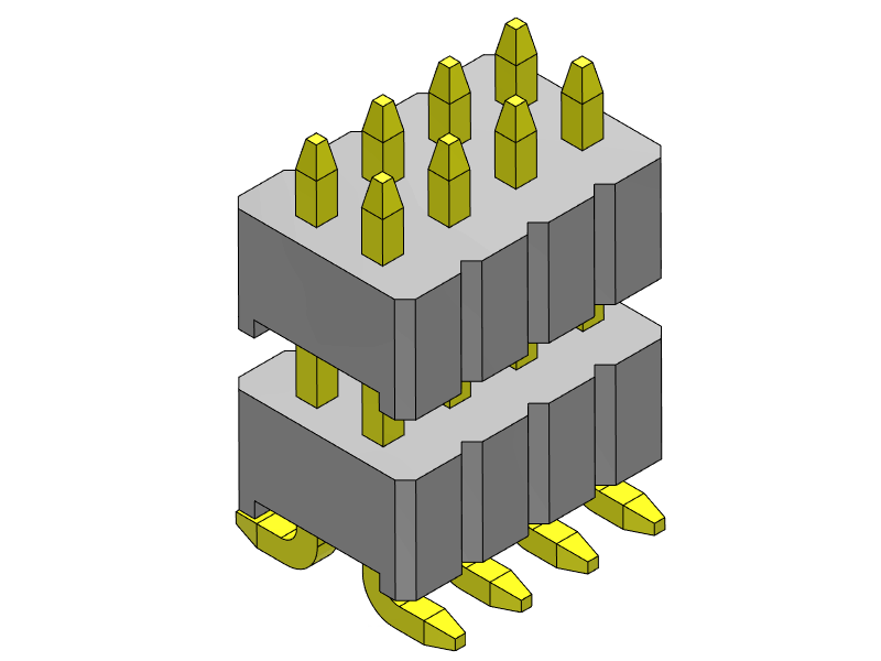 pitch 1.27mm pin header dual row smt type connector