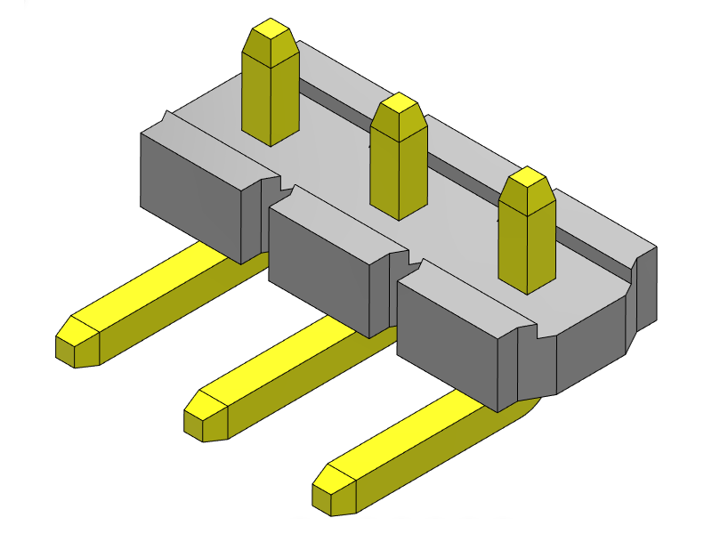 pitch 5.08mm pin header single row r/a type connector