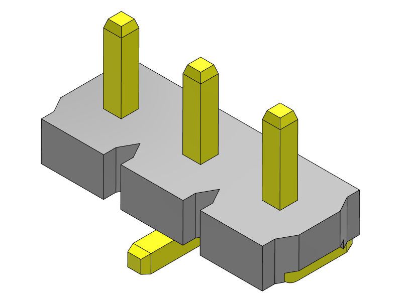 pitch 5.08mm pin header single row smt type connector