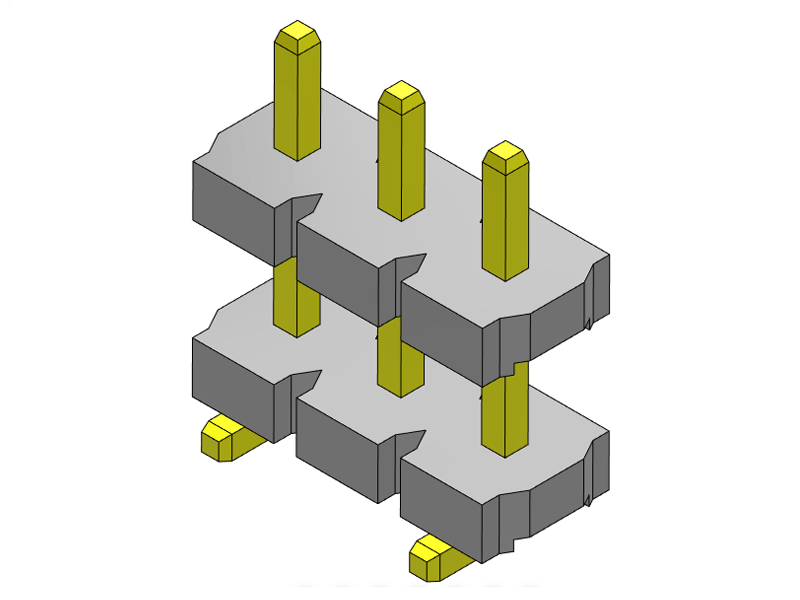 pitch 5.08mm pin header single row smt type connector