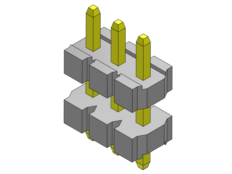 pitch 3.96mm pin header single row dip type connector