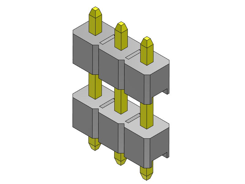 pitch 2.54mm pin header single row dip type connector