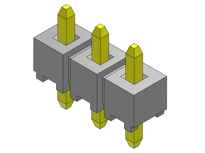 pitch 2.54mm pin header single row dip type connector