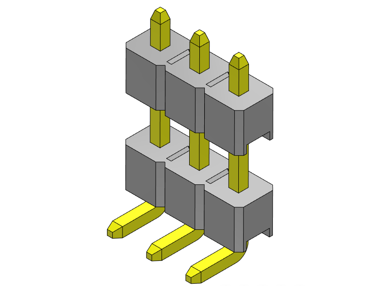 pitch 2.54mm pin header single row r/a type connector