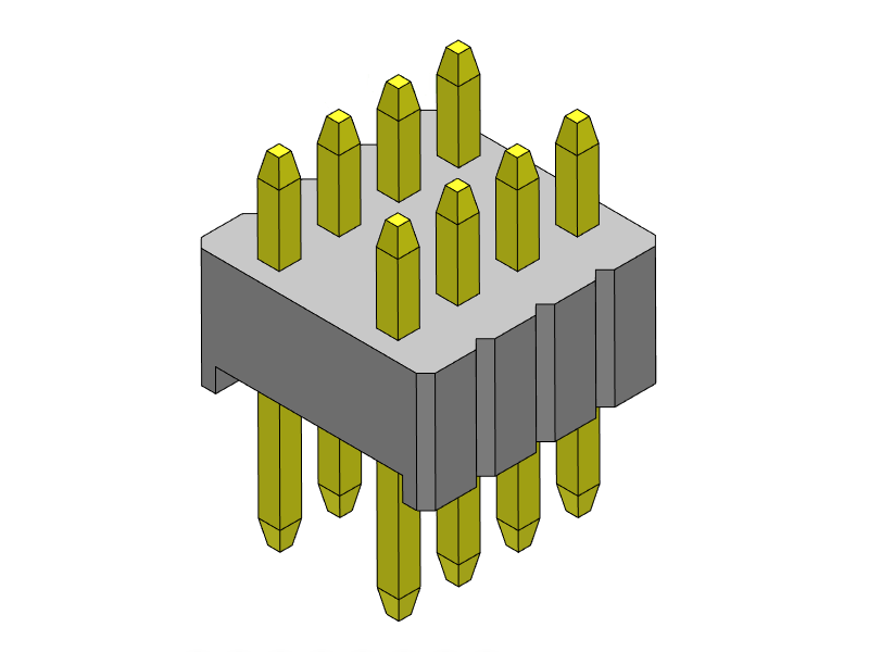 pitch 1.27mm pin header dual row dip type connector