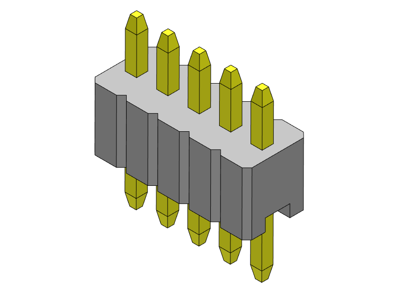 pitch 1.27mm pin header single row dip type connector