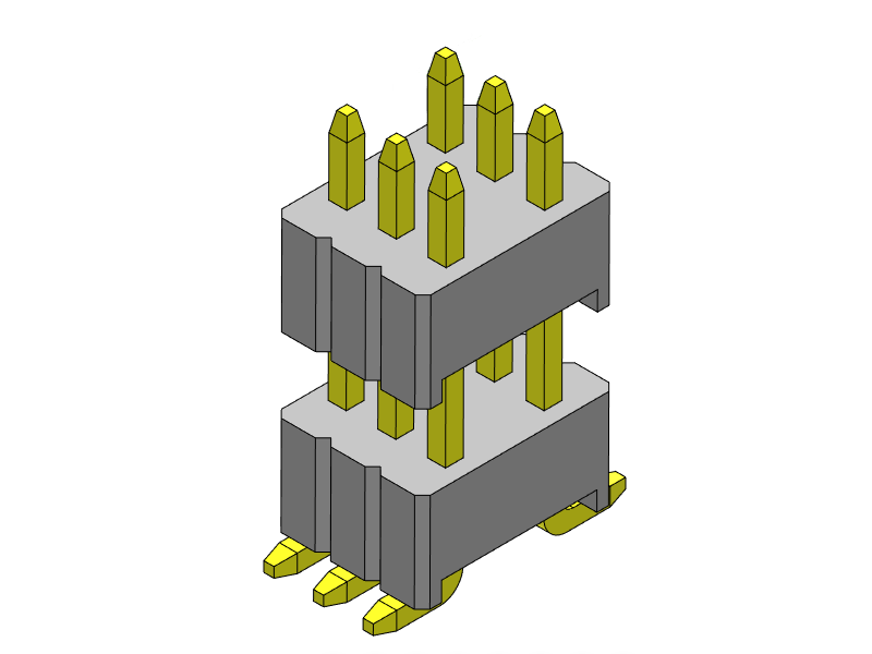 pitch 1.27mm pin header dual row smt type connector