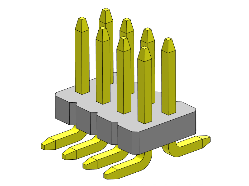 pitch 1.27mm pin header dual row smt type connector