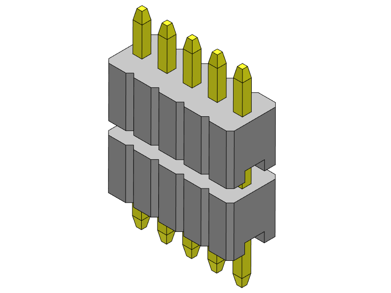 pitch 1.27mm pin header single row dip type connector