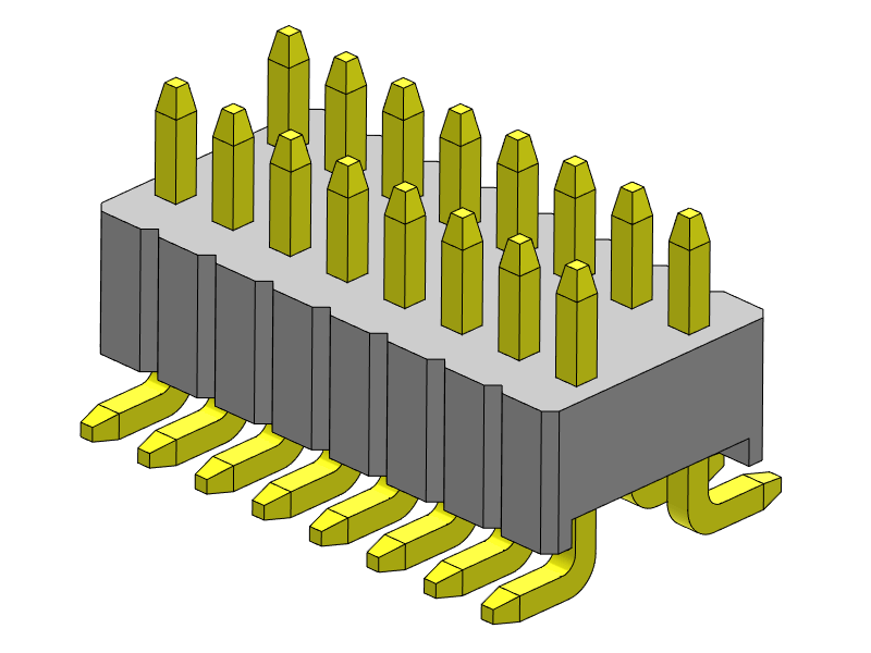 pitch 1.27mm pin header dual row smt type connector