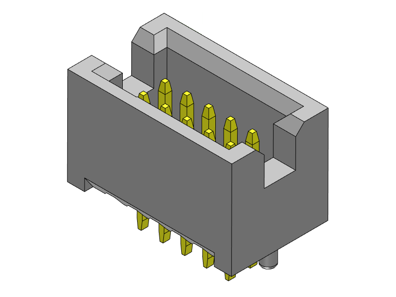 pitch 1.27mm pin header dual row dip type connector