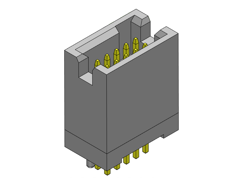 pitch 1.27mm pin header dual row dip type connector