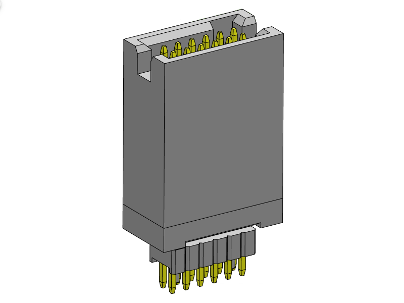 pitch 1.27mm pin header dual row dip type connector