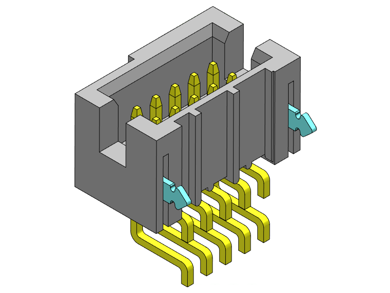 pitch 1.27mm pin header dual row smt r/a type connector