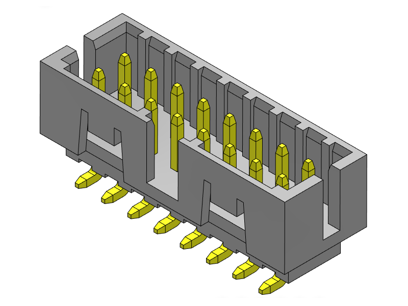 pitch 2.00mm pin header dual row smt type connector