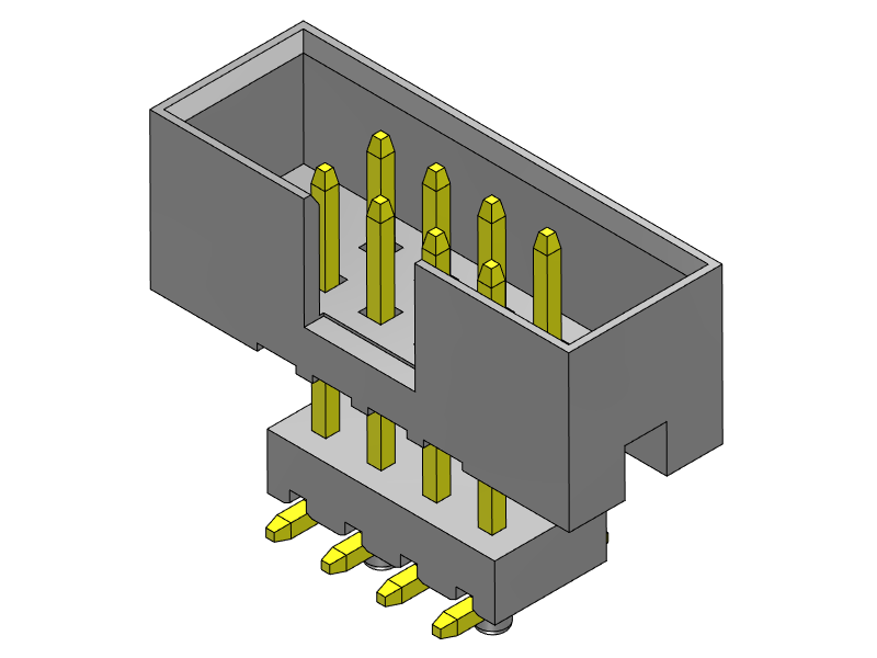 pitch 2.00mm pin header dual row smt type connector