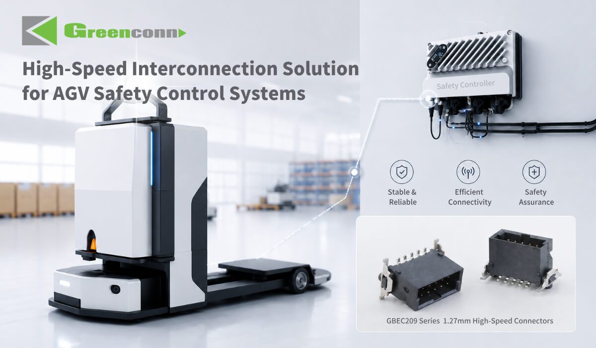 GBEC209 Series High-Speed Board-to-Board Interconnect for AGV Safety Control Systems