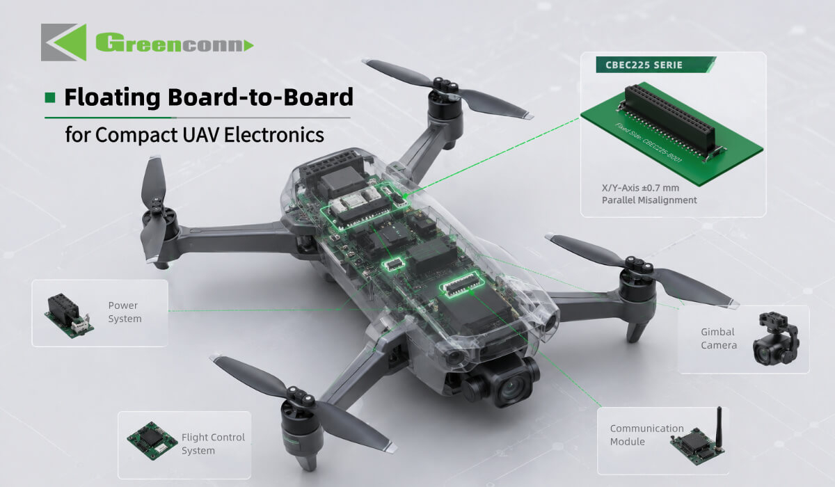 CBEC225 Series: Floating Board-to-Board Interconnects for Compact UAV Electronics
