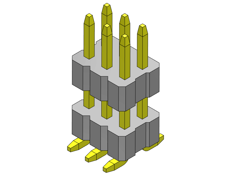 pitch 1.00mm pin header dual row smt type connector