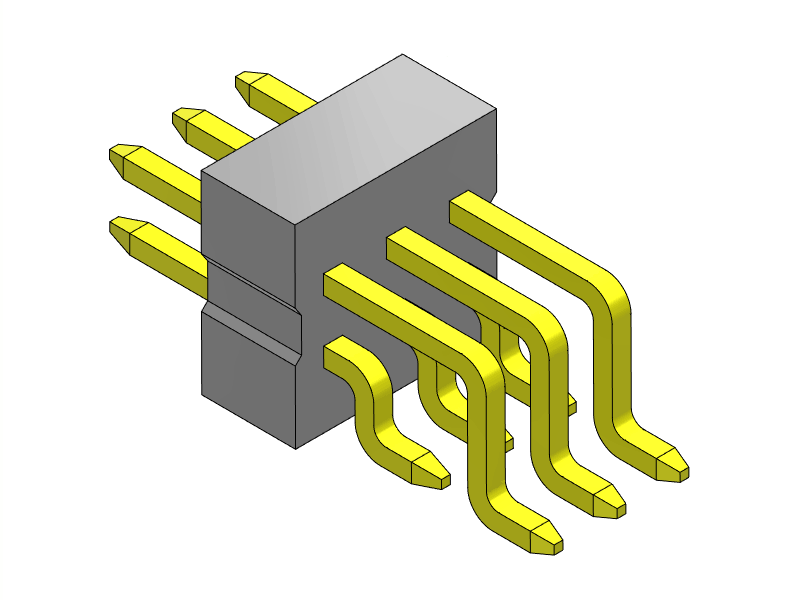 pitch 1.00mm pin header dual row smt r/a type connector