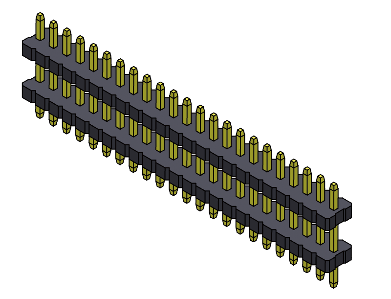 pitch 1.27mm pin header single row dip type connector