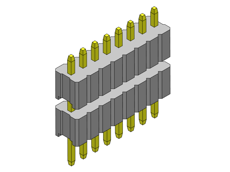 pitch 1.27mm pin header single row dip type connector