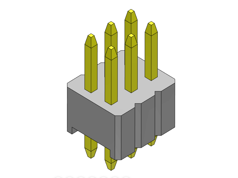 pitch 1.27mm pin header dual row dip type connector