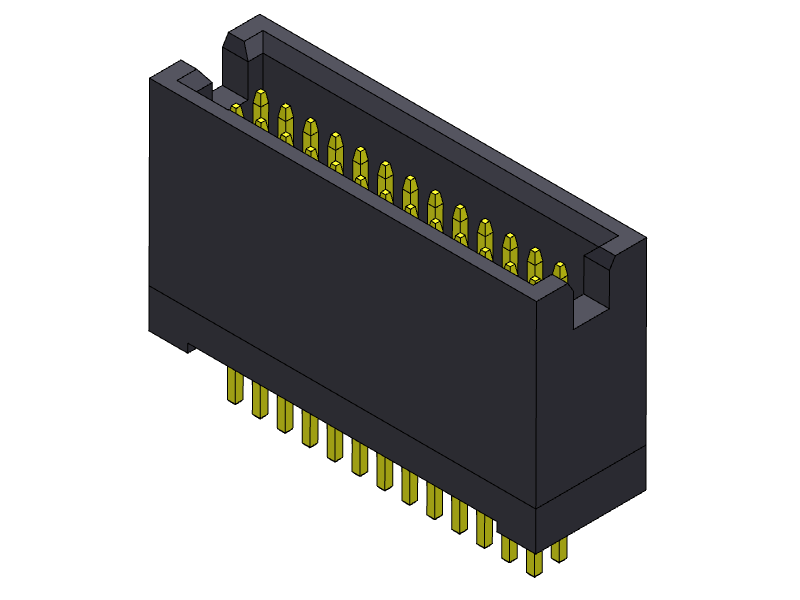 pitch 1.27mm pin header dual row dip type connector