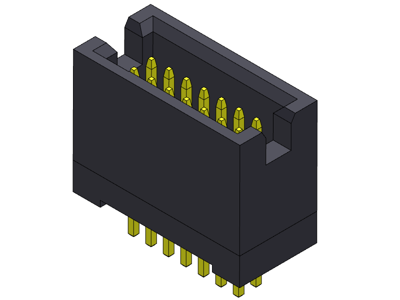 pitch 1.27mm pin header dual row dip type connector