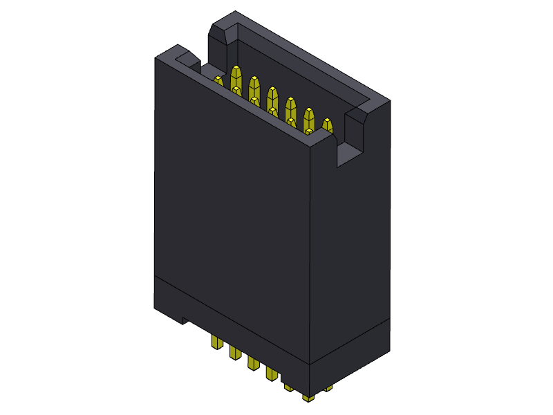 pitch 1.27mm pin header dual row dip type connector