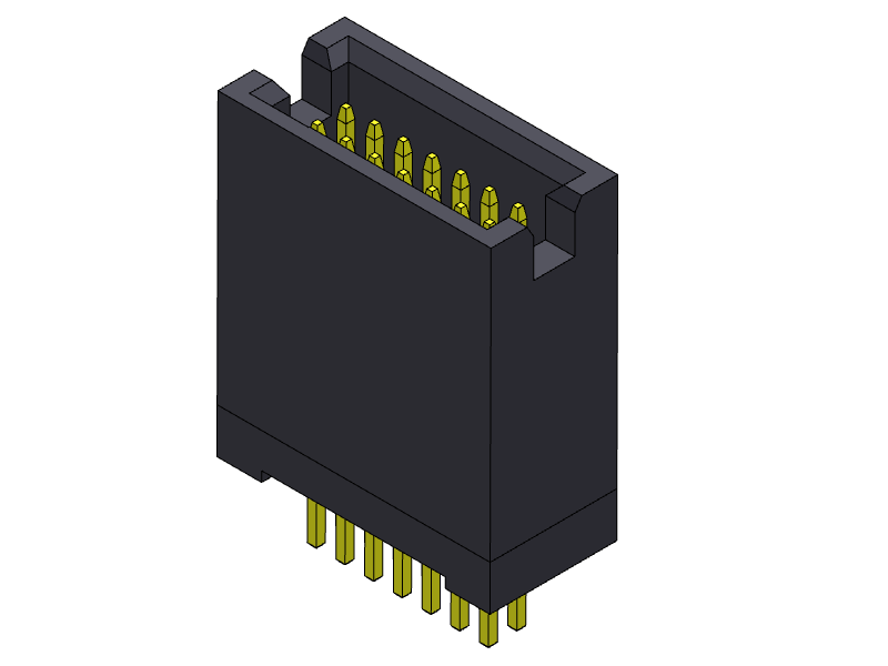 pitch 1.27mm pin header dual row dip type connector