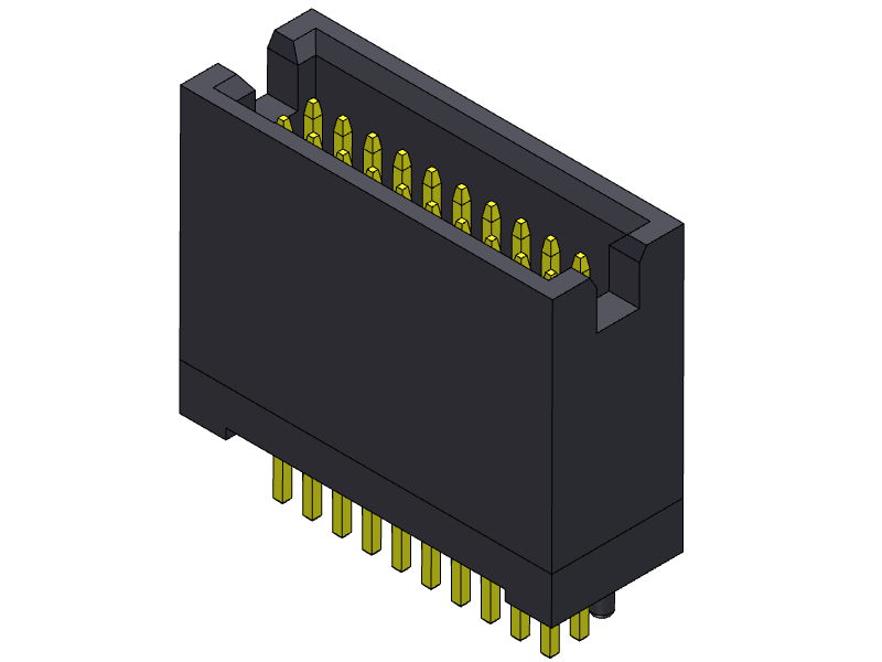 pitch 1.27mm pin header dual row dip type connector