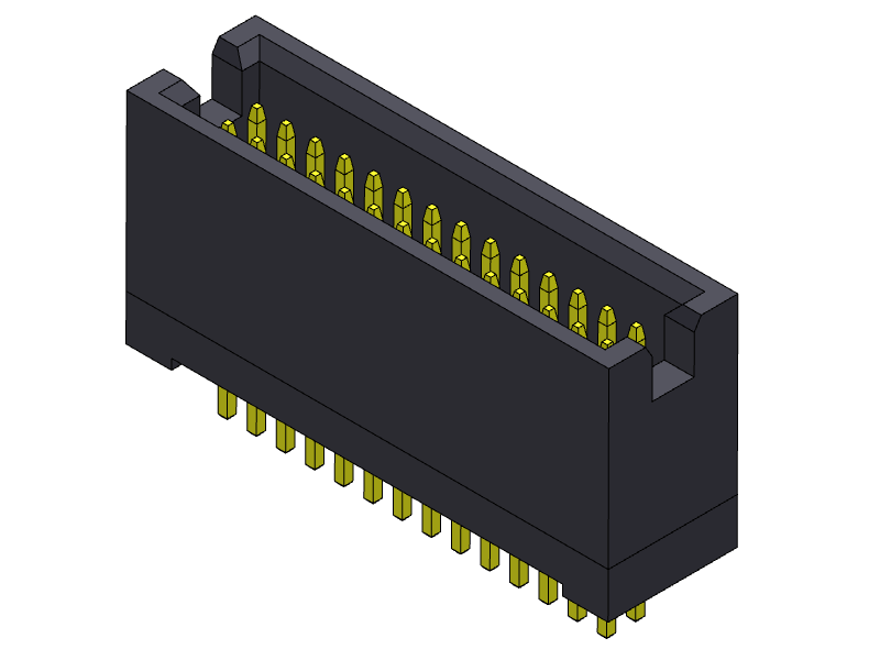 pitch 1.27mm pin header dual row dip type connector