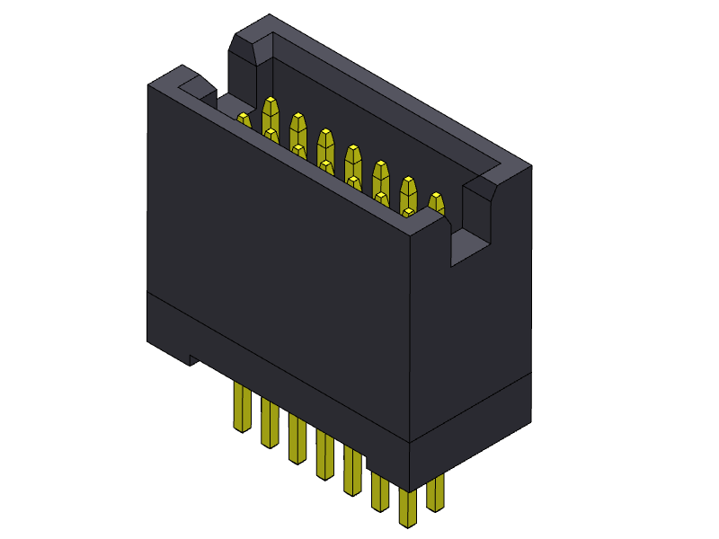 pitch 1.27mm pin header dual row dip type connector