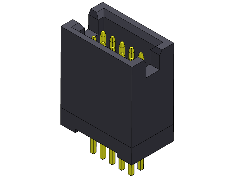 pitch 1.27mm pin header dual row dip type connector