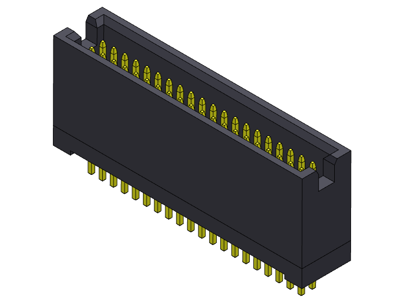 pitch 1.27mm pin header dual row dip type connector