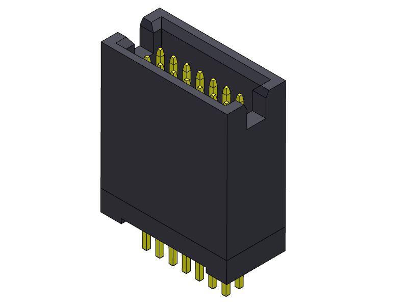 pitch 1.27mm pin header dual row dip type connector