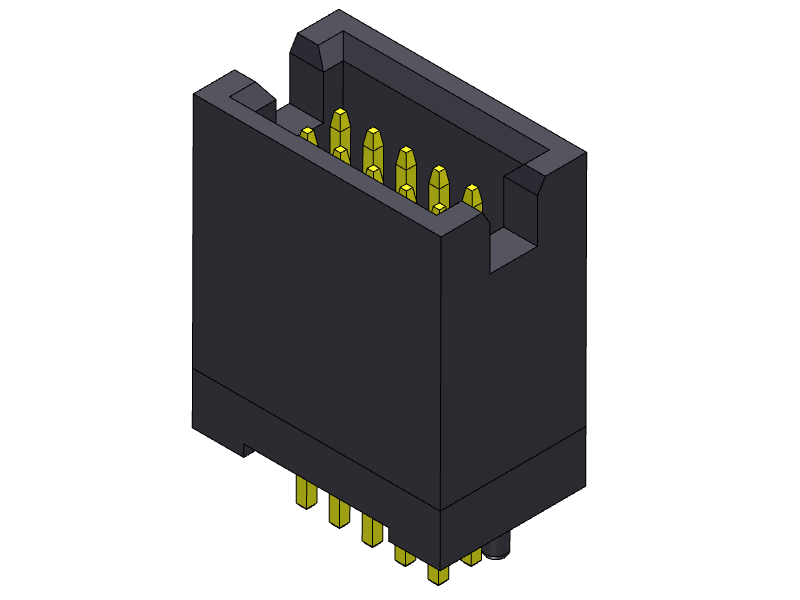 pitch 1.27mm pin header dual row dip type connector