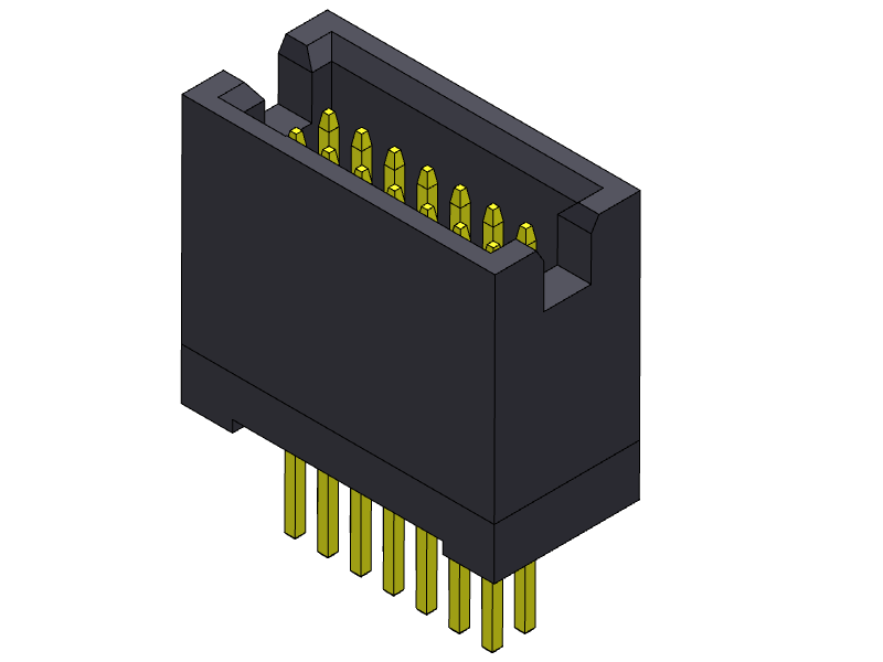 pitch 1.27mm pin header dual row dip type connector