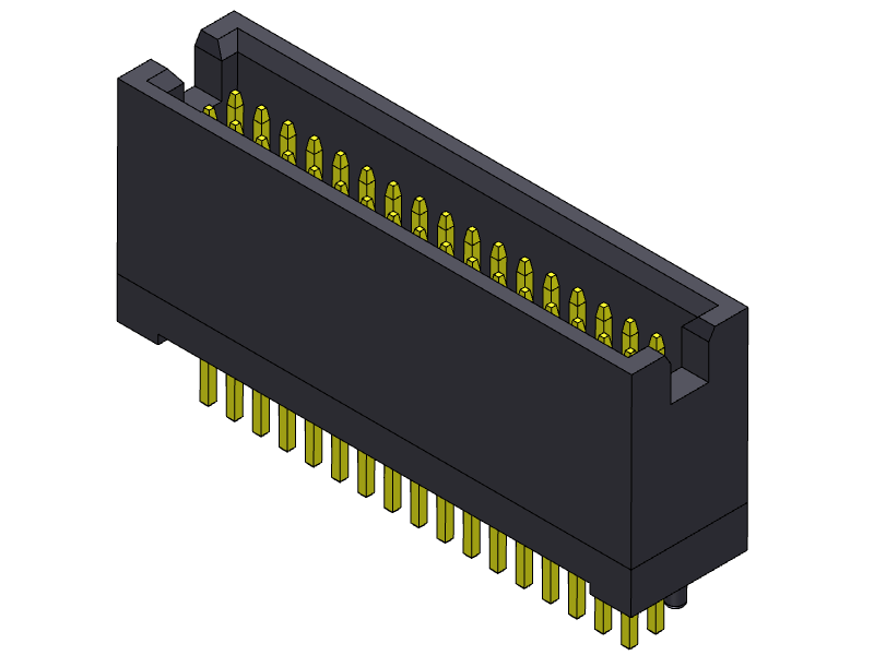 pitch 1.27mm pin header dual row dip type connector