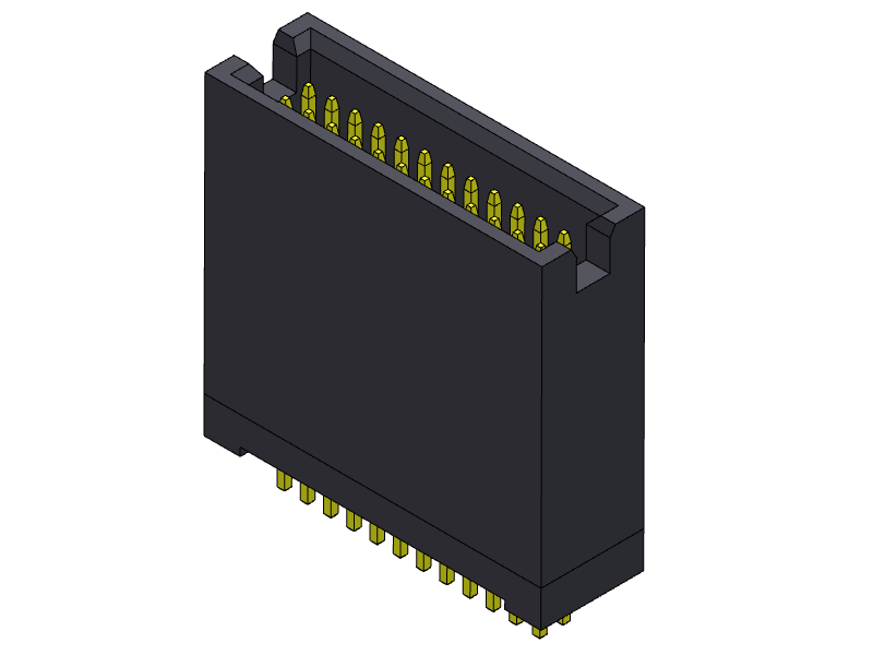 pitch 1.27mm pin header dual row dip type connector