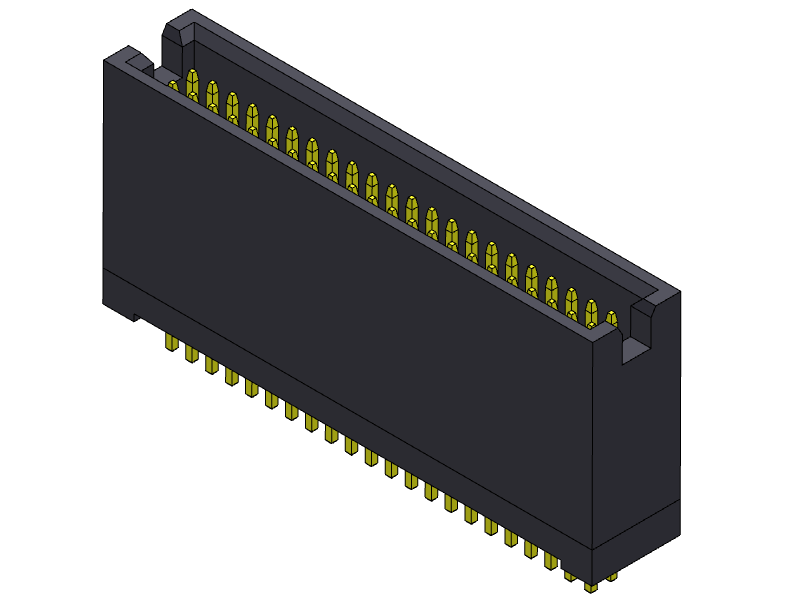 pitch 1.27mm pin header dual row dip type connector