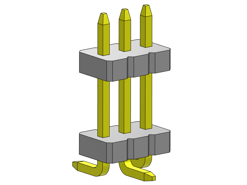 pitch 1.27mm pin header single row smt type connector