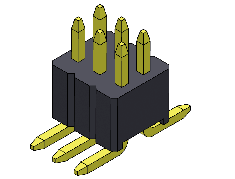 pitch 1.27mm pin header dual row smt type connector