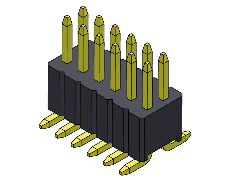 pitch 1.27mm pin header dual row smt type connector