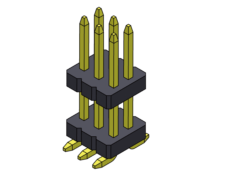 pitch 1.27mm pin header dual row smt type connector