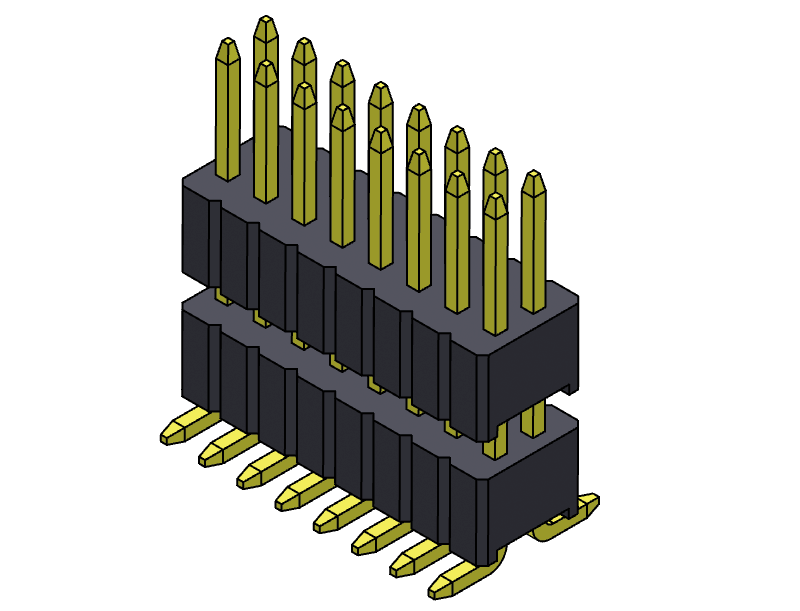 pitch 1.27mm pin header dual row smt type connector